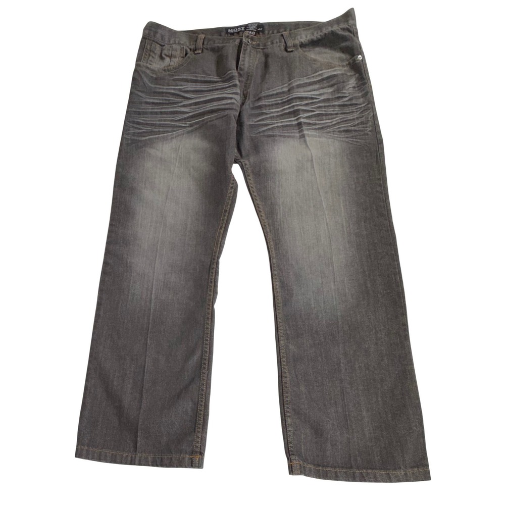 Most Official Seven Jeans 44x32 (43x32.5) Gray Faded Whiskered Wide Leg‎ Street